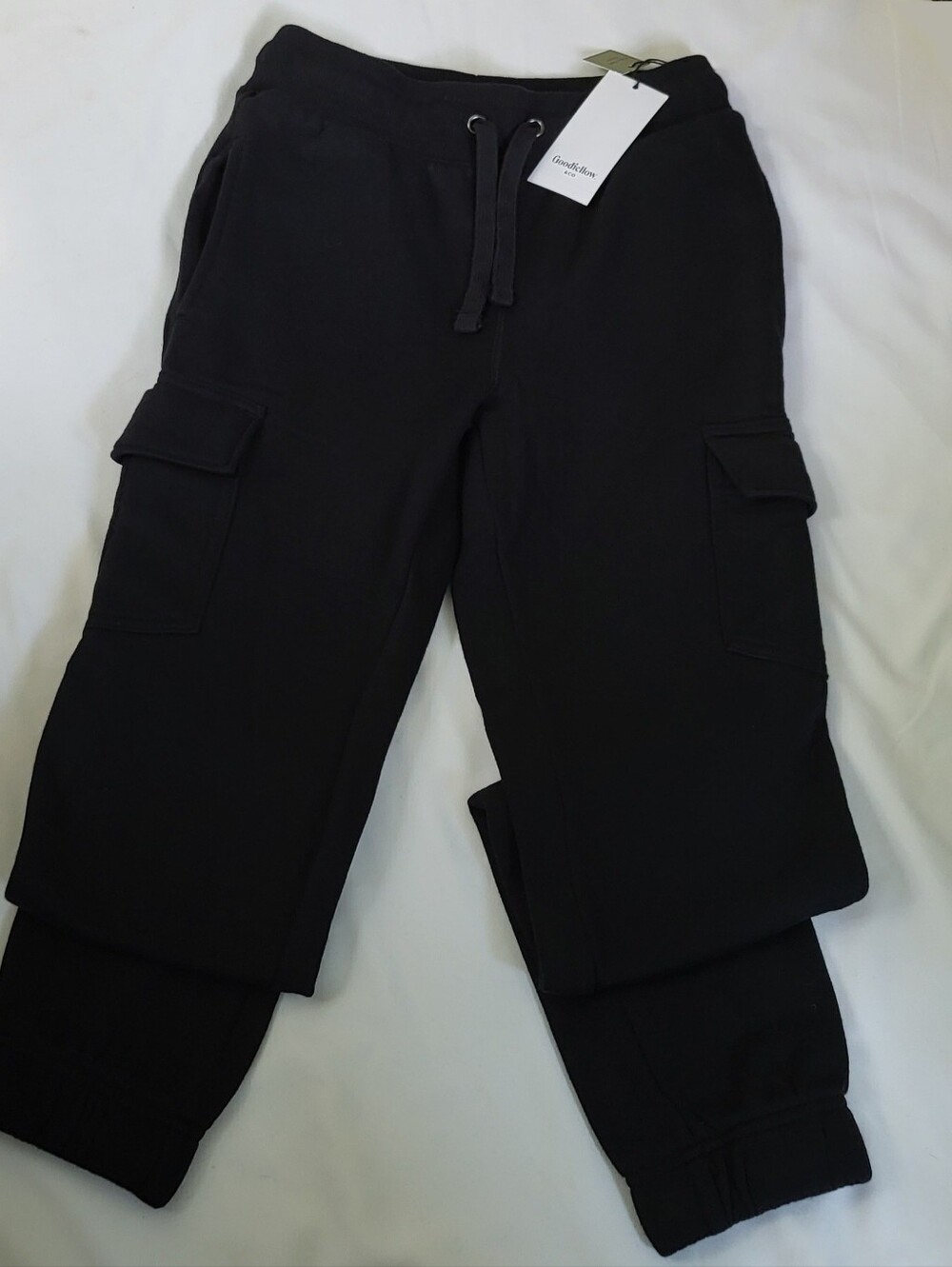 NEW Men's XS Goodfellow & Co Black Fleece-Lined Cargo Jogger Pants - Picture 6 of 6